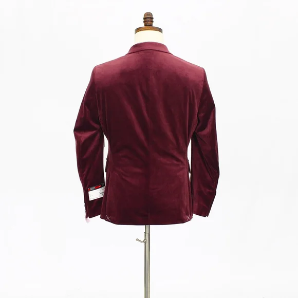 NEW J. Ferrar Slim 40R Red Velvet 2-Button Blazer Sport Coat Evening Jacket W065